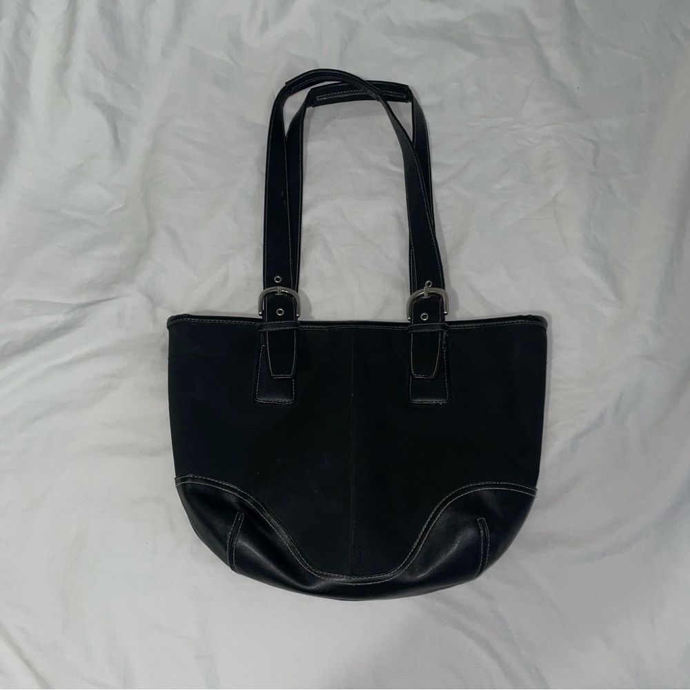 Vintage black tote bag